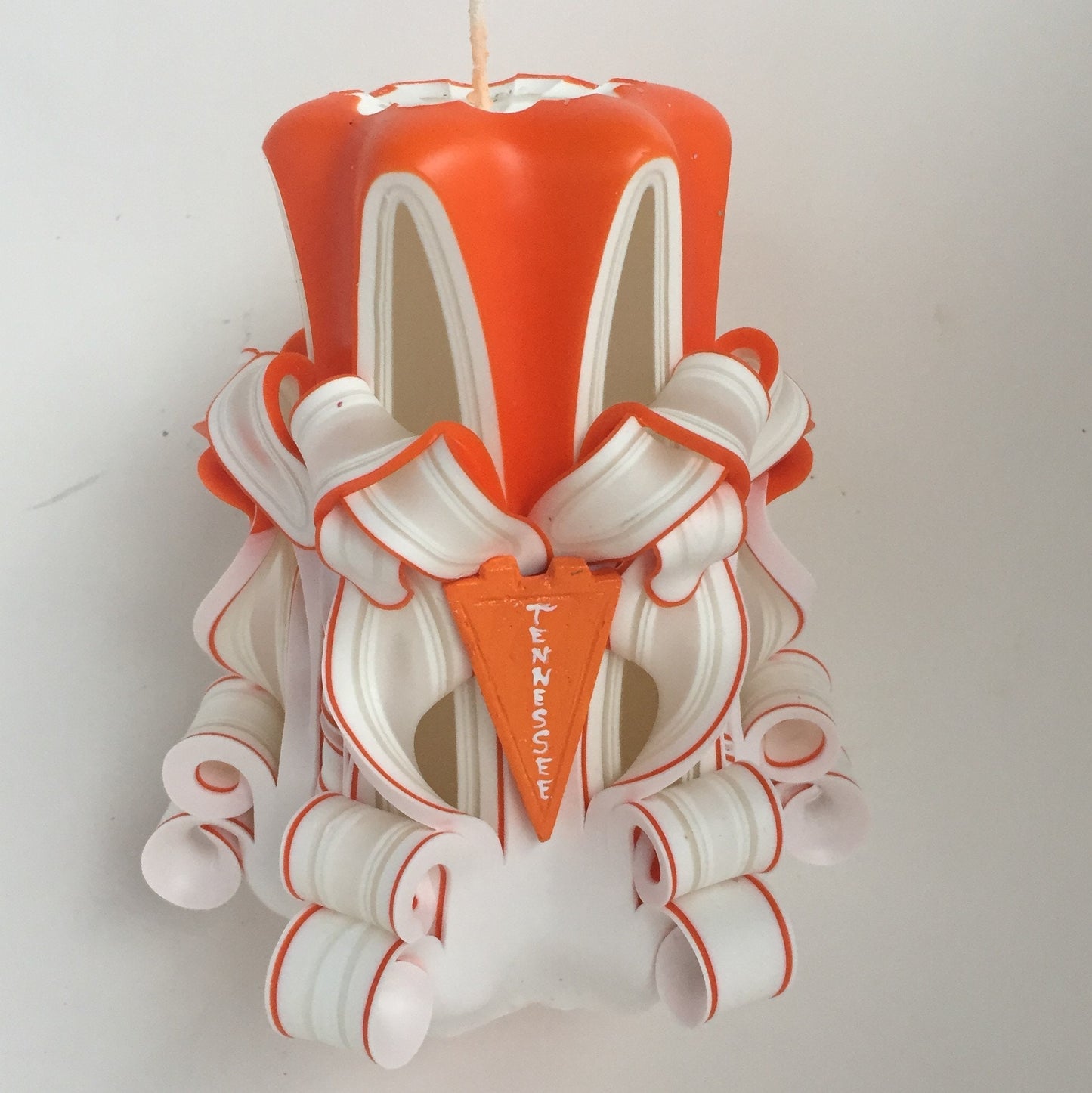 Tennessee Volunteers Inspired Carved Pillar Candle - 5 Inch