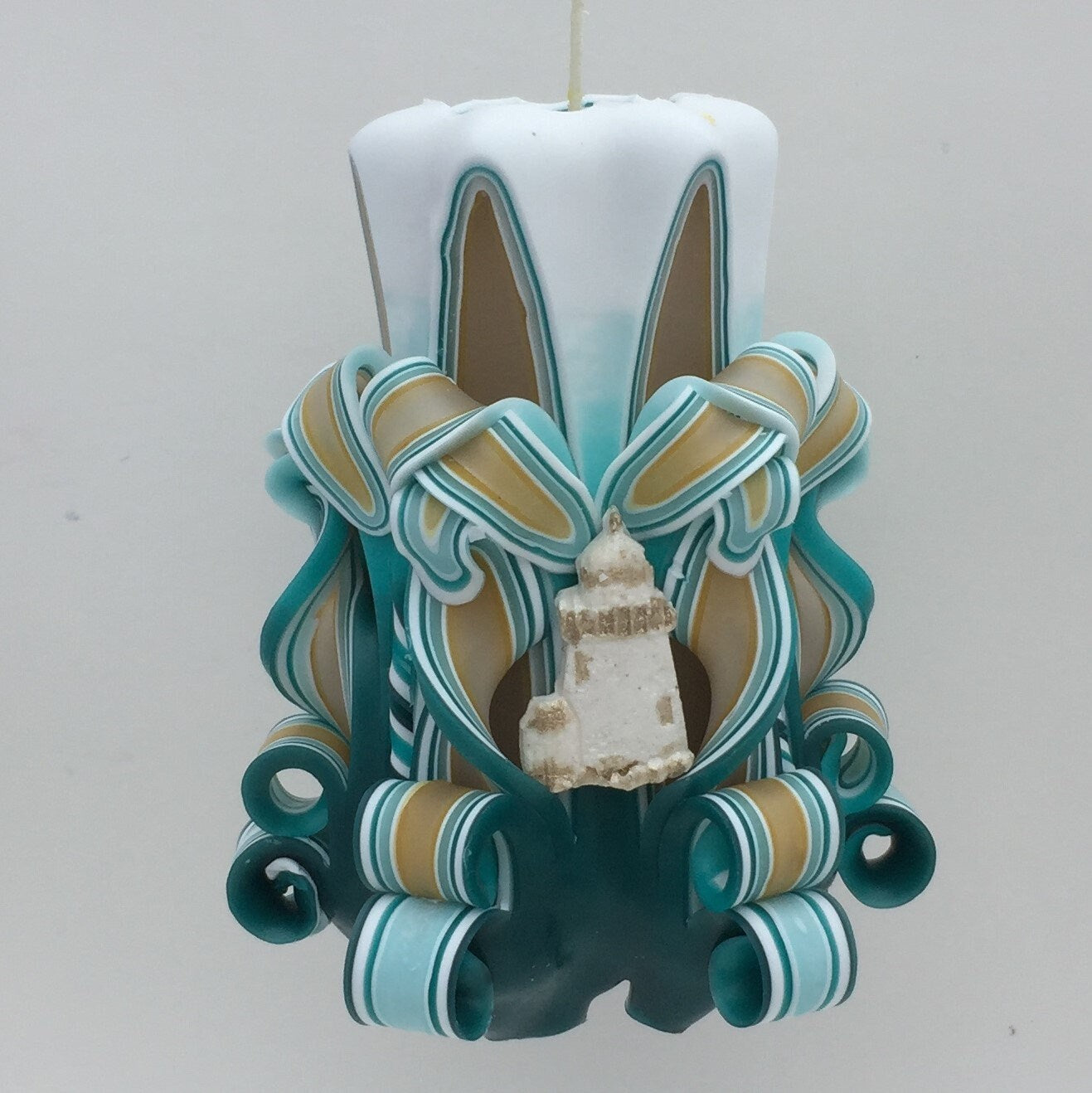 Hand-Carved Seaside Ocean Themed Candles