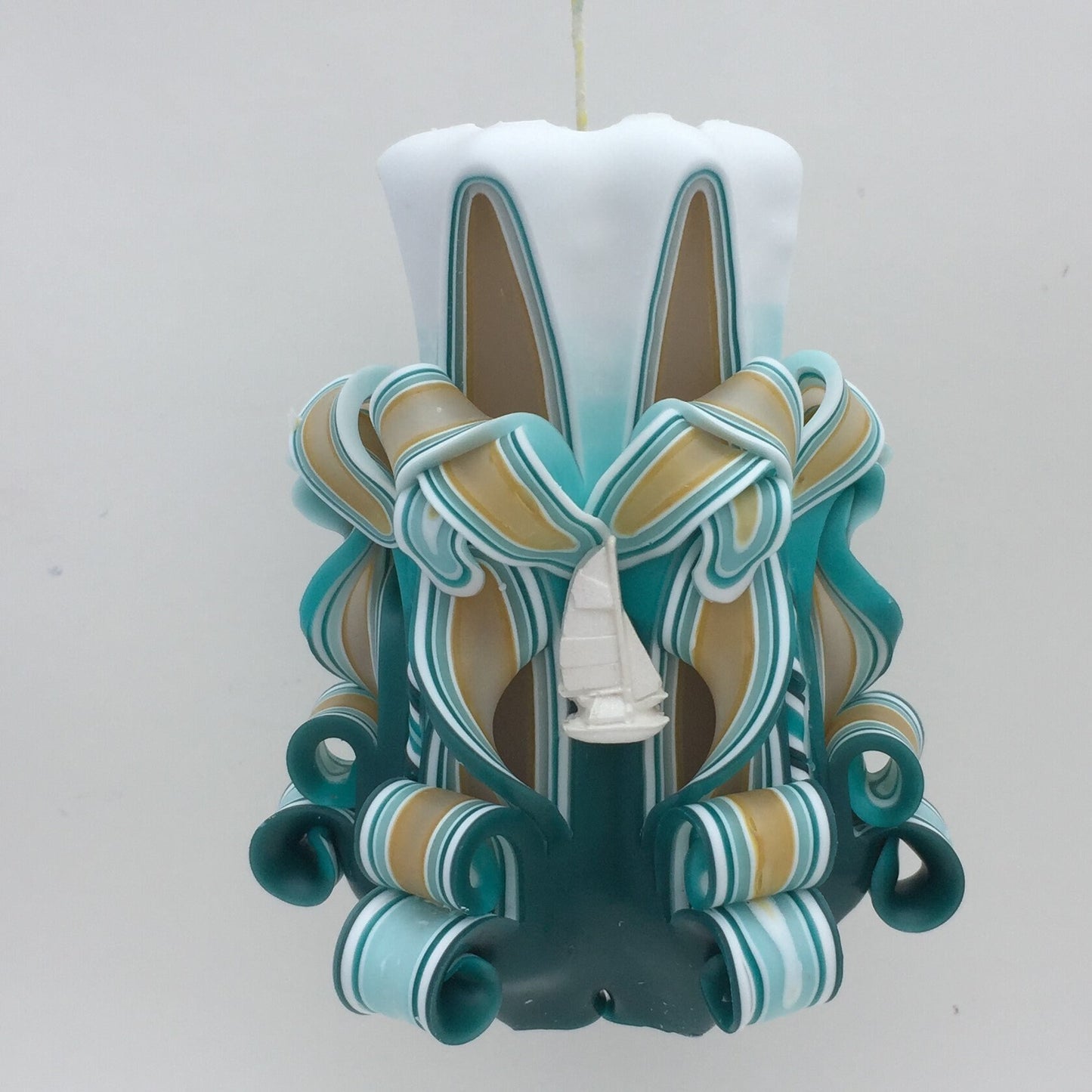 Hand-Carved Seaside Ocean Themed Candles
