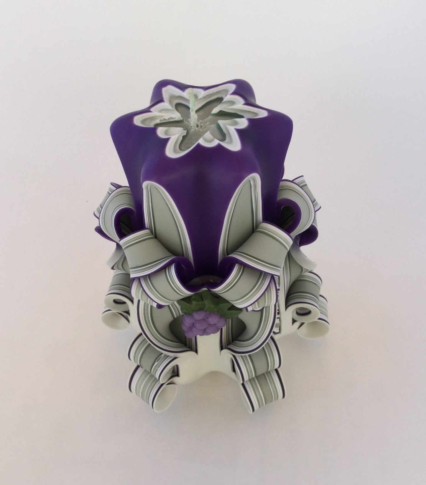 Wine Lover's Pillar Candle with Grape Accents - 5 Inch