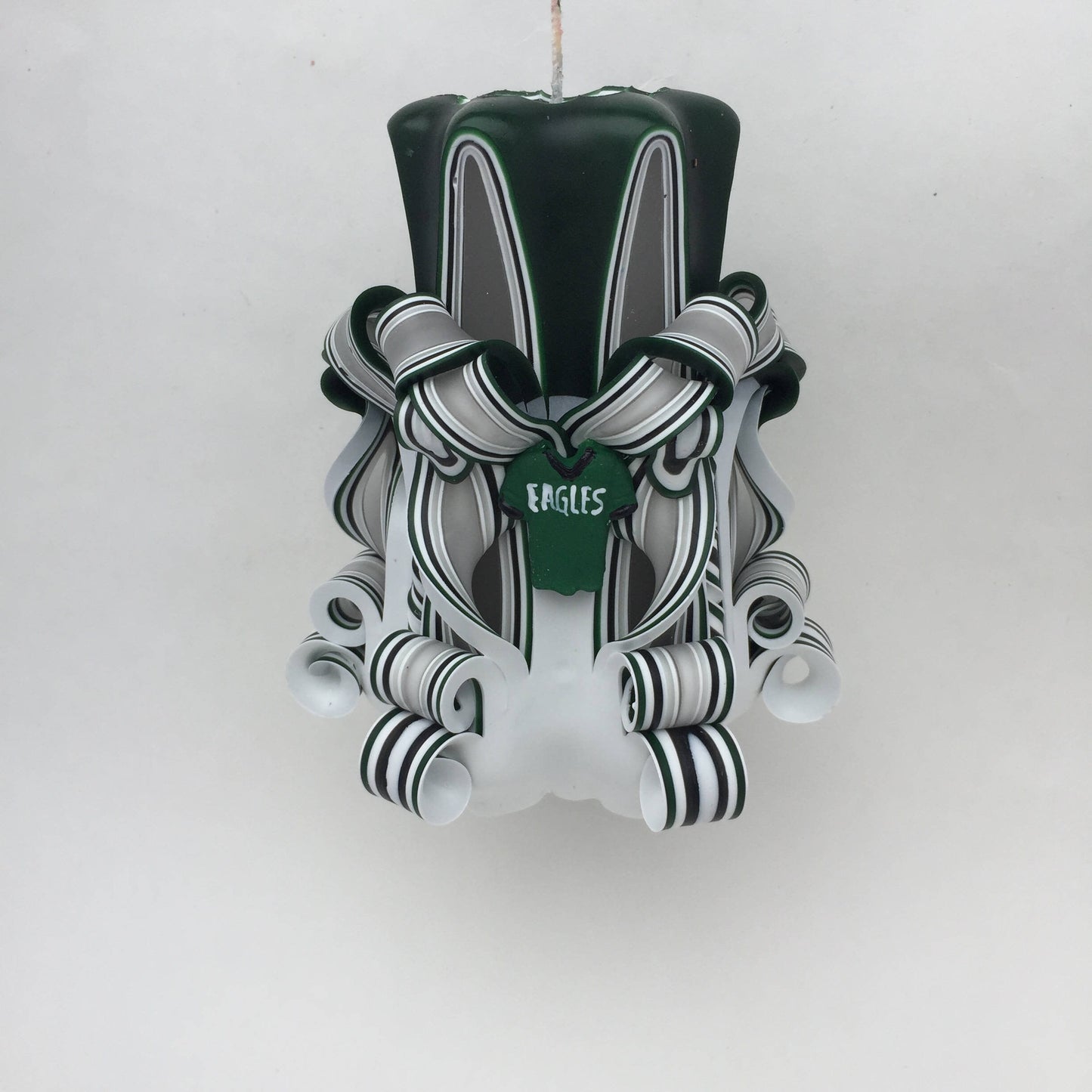 Philadelphia Eagles Inspired Carved Pillar Candle - 5 Inch
