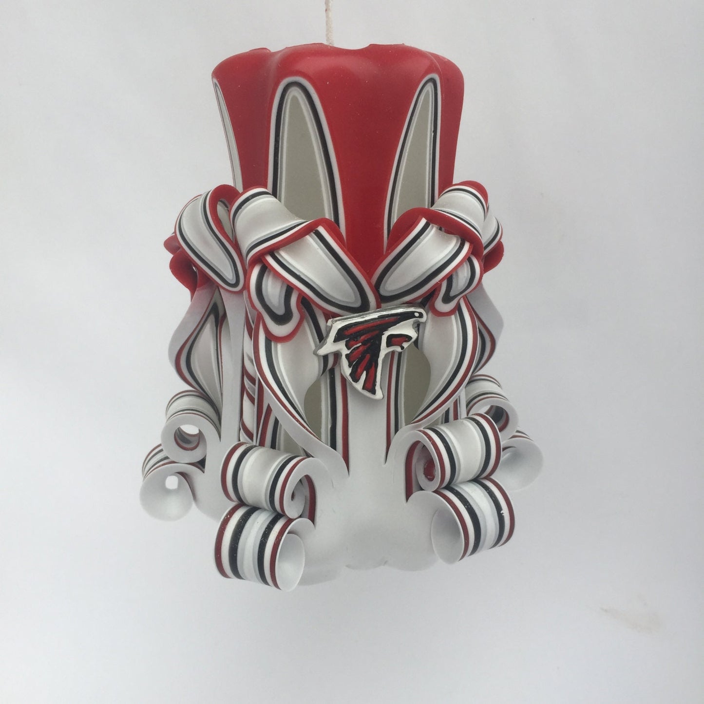 Atlanta Falcons Inspired Carved Pillar Candle