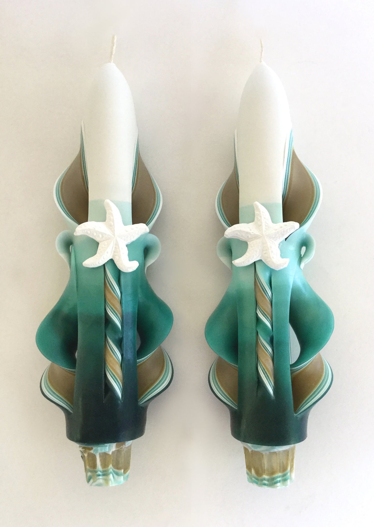 Hand-Carved Seaside Ocean Themed Candles