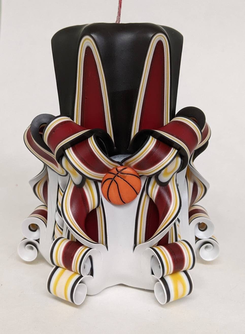 Miami Heat Inspired Carved Candle - 5 Inch