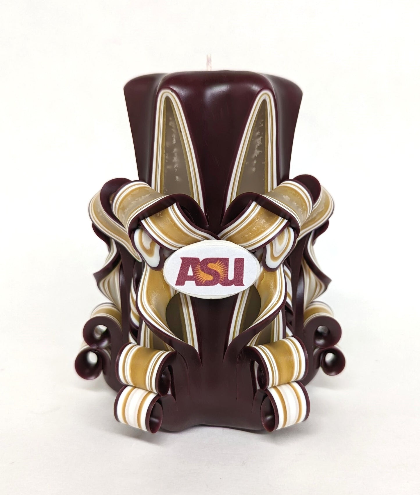 Arizona State University Inspired Carved Pillar Candle