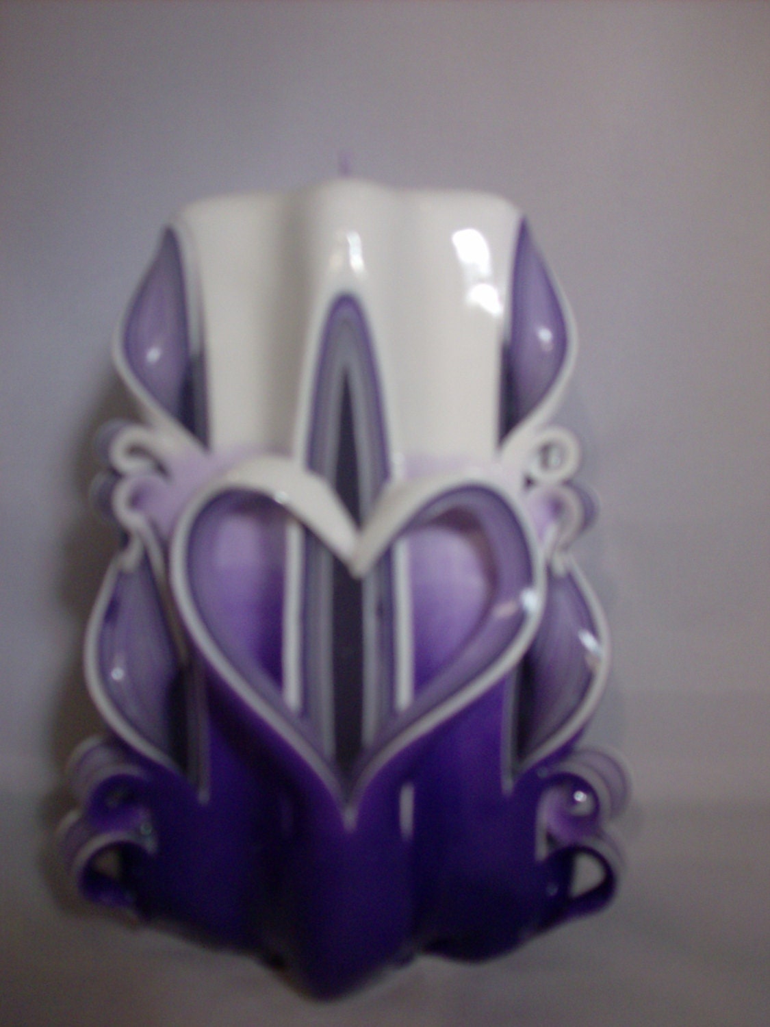 Hand-Carved Valentine Heart Pillar Candle