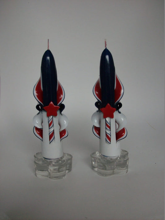 Carved Patriotic or Americana Tapers