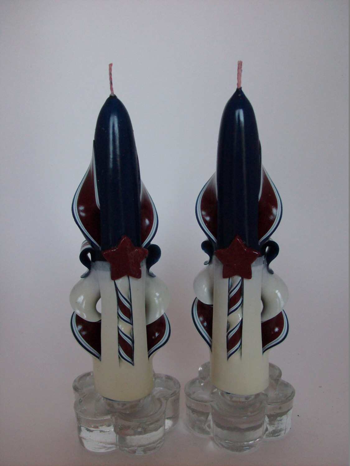 Carved Patriotic or Americana Tapers