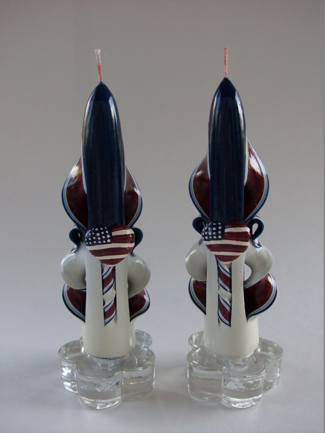 Carved Patriotic or Americana Tapers