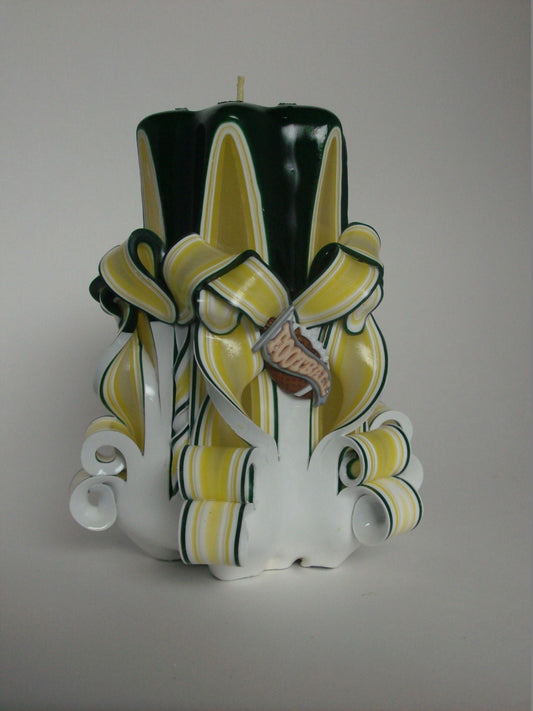 Green Bay Packers Inspired Pillar Candle