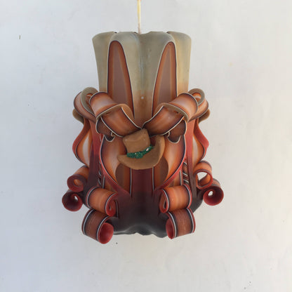Western Theme Carved Pillar Candle