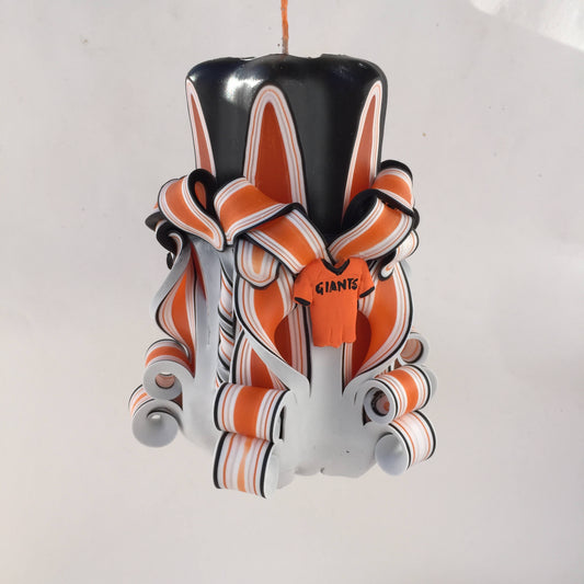 San Francisco Giants Inspired Carved Pillar Candle - 5 Inch