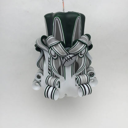 Philadelphia Eagles Inspired Carved Pillar Candle - 5 Inch