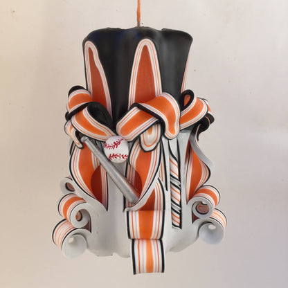 San Francisco Giants Inspired Carved Pillar Candle - 5 Inch