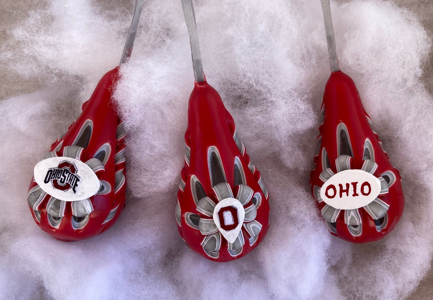 Ohio State Inspired Decorative Carved Candle - 5 Inch