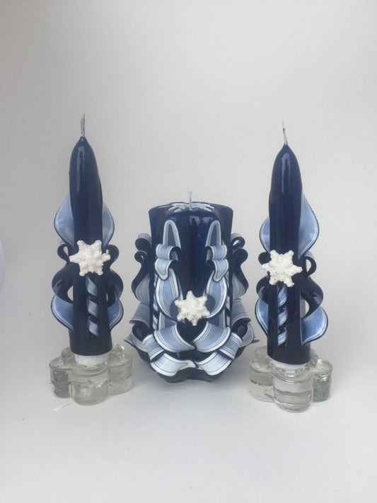 Snowflake Candle Centerpiece Set