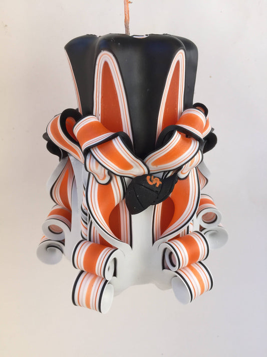San Francisco Giants Inspired Carved Pillar Candle - 5 Inch