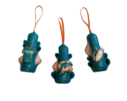 Miami Dolphins Inspired Carved Candle - 5 Inch