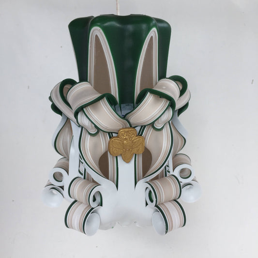 Girl Scouts Inspired Carved Pillar Candle