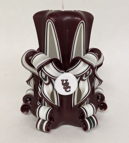 University of South Carolina Gamecocks Inspired Carved Pillar Candle - 5 Inch