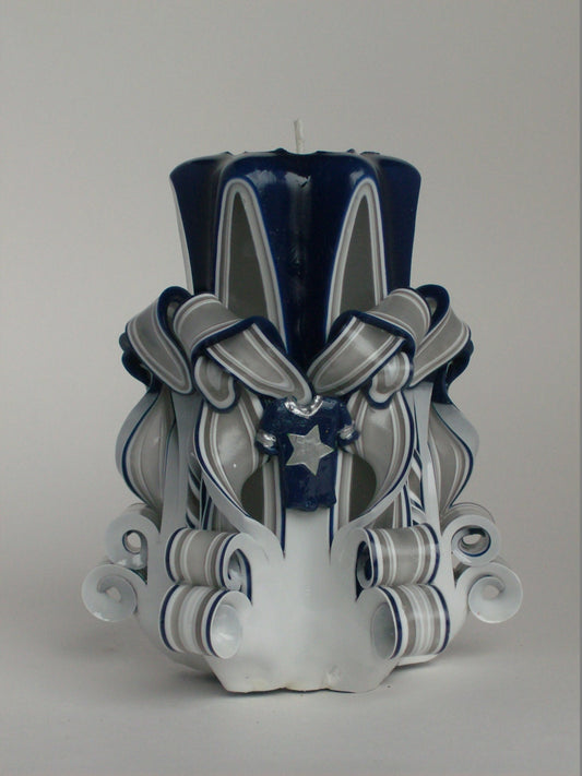 Cowboys Inspired Carved Pillar Candle