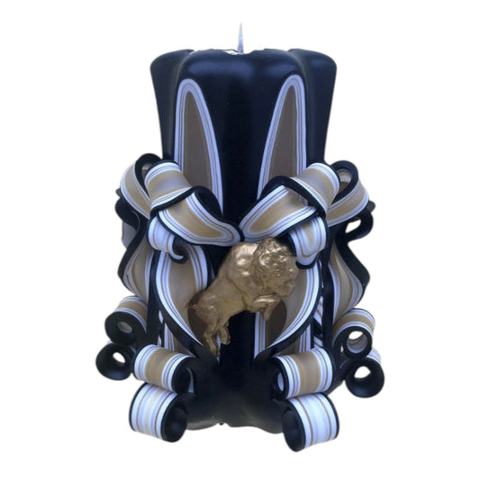 University of Colorado Inspired Carved Pillar Candle - 5 Inch