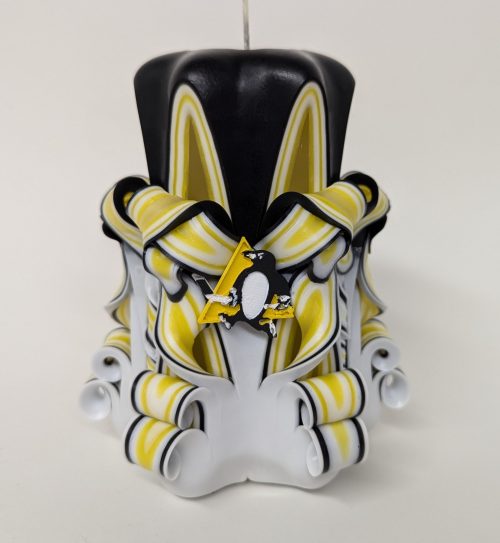 Pittsburgh Penguins Inspired Pillar Candle