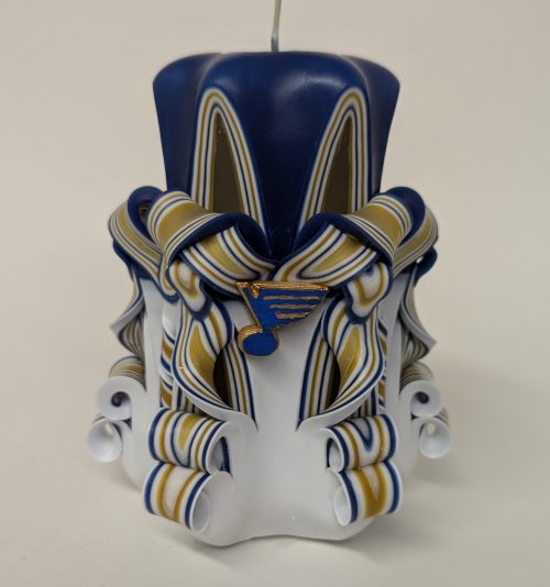 St. Louis Blues Inspired Pillar Candle